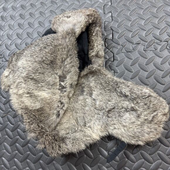 Unisex Russian Bomber Trapper Hat Winter Warm Ear Flaps Faux Fur Trim Size XL - Picture 3 of 4